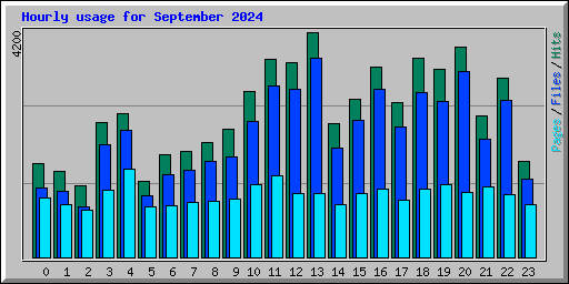 Hourly usage for September 2024