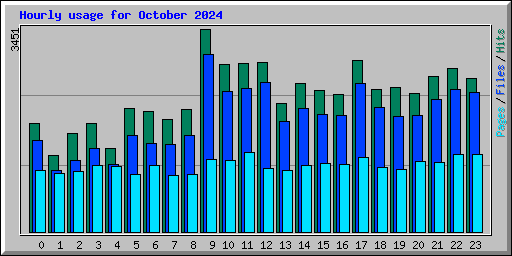 Hourly usage for October 2024