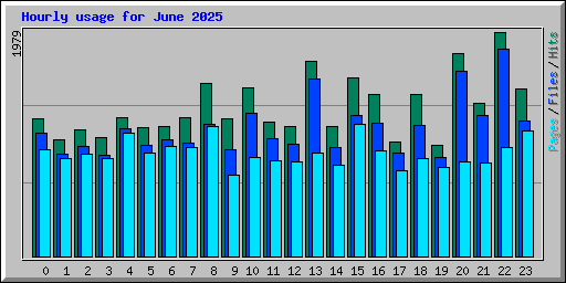 Hourly usage for June 2025