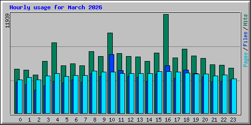 Hourly usage for March 2026