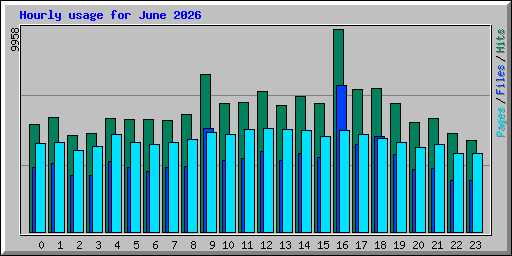 Hourly usage for June 2026